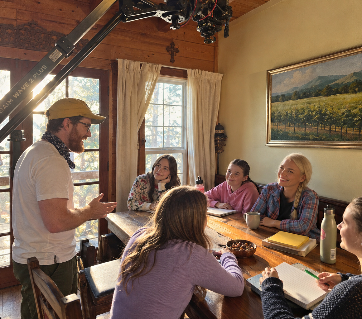 Behind the scenes on a Double Dice Films shoot